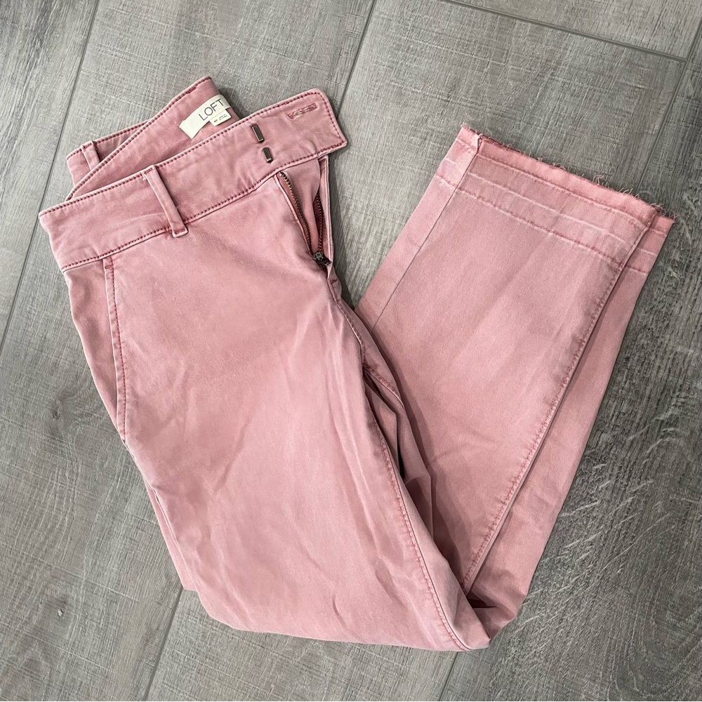LOFT pink cropped pant 4P